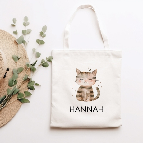 Personalisierte Kinder Spardose Katze Tier mit Namen optional mit Datum - Braun - Geschenk für Junge & Mädchen zum Geburtstag Weihnachten