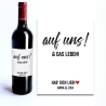 Weinetikett mit Namen, personalisiert für Geburtstag, Geschenk für Freundin, Weinliebhaber Geschenk - Schwarz