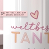 Weltbeste Tante Tasse mit Namen - Personalisierter Becher für deine Tantchen