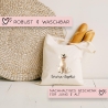 Personalisierte Stofftasche Labrador Hund Name - Kinder Beutel Kindertasche mit Wunschname - Wechselwäsche - Tragetasche - Wechselkleidung