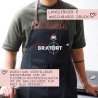 Grillschürze personalisiert Bratort für Männer mit Name & Kunstleder zum Geburtstag - Weihnachten Baumwollschürze, Küchenschürze, Schürze