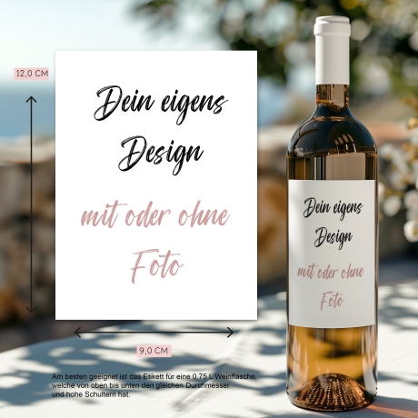 Weinflaschen Etikett nach deinen Vorgaben - eigenes Design - Personalisiertes Wein Flaschen Etikett | Rubbellos Weinetikett Weihnachten