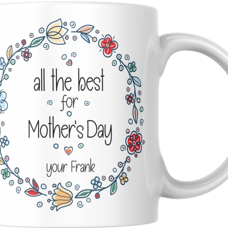 Personalized mug for Mother's Day with your own name - motif: Happy Mother's Day - coffee mug - tea mug - gift for mom