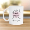 Bauherrin Bauherr Tasse 2024 Name, Richtfest Geschenk, Becher Geschenke zum Richtfest, Geschenkideen zum Hausbau Einweihung Hausbauer -330ml