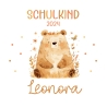Schulkind 2024 Spardose zur Einschulung Bär mit Wunschname Name Kind personalisiert Kinder Geburtstagsgeschenk mit Wunschtext