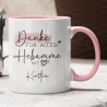 Personalisierte Tasse Hebamme mit Herz - Geschenkidee mit Wunschnamen - Danke für Alles! Geschenk - Hebamme Dankeschön - Schwangerschaft