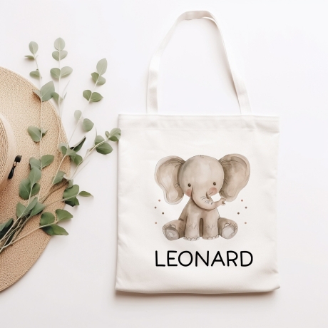 Spardose mit Namen Elefant Tier Personalisiert optional mit Datum - Grau - Geschenk für Junge & Mädchen zum Geburtstag Weihnachten Firmung