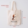 Personalisierte Stofftasche Beagle Hund Name - Kinder Beutel Kindertasche mit Wunschname - Wechselwäsche, Schmutzwäsche - Wechselkleidung