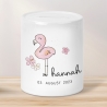 Personalisierte Spardose Flamingo Tier Design -mit Namen personalisiert -Geschenk für Jungen & Mädchen zum Geburtstag -Für Kinder zum sparen