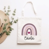 Regenbogen Beere Stofftasche Tasche Kinder-Beutel mit Namen als Sporttasche, Wechselwäsche, Tragetasche - Kita, Schule & Kindergarten - 05