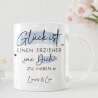 Personalisierte Tasse: Glück ist einen Erzieher wie dich zu haben.Perfektes Geschenk zum Geburtstag, Ostern, Weihnachten oder zum Abschied