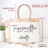Tagesmutter mit Herz Tasche mit Namen - kleines Geschenk - Dankeschön Juteasche Abschiedsgeschenk - Beste Tagesmutter mit Wunschtext