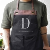 Premium Grillschürze personalisiert für Männer mit Kunstleder Applikation zum 60. Geburtstag -Baumwollschürze, Küchenschürze, Eigenen Namen