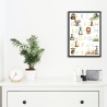 ABC Poster, Tieralphabet - DIN A4 oder A3 | Afrikanisches Safari Alphabet Tiere | Lernposter fürs Kinderzimmer mit süßen Tier-Motiven.