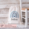 Kinder-Beutel mit Namen personalisiert Personalisierter Turnbeutel | Regenbogen-Design.Rucksack für als Sportbeutel für Schule, Kindergarten