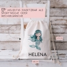 Turnbeutel Meerjungfrau Personalisiert | Nixe mit Wunschnamen Rucksack Schule, Kindergarten, KITA, Wäschebeutel, Sportbeutel, Wechselwäsche