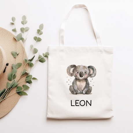 Personalisierte Kinder Spardose Koala Tier mit Namen optional mit Datum - Braun - Geschenk für Junge & Mädchen zum Geburtstag Weihnachten