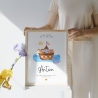 Personalisiertes Poster zur Taufe mit eigenen Namen und Taufspruch Arche Noah | Taufposter| Geschenk zur Taufe | Geschenk für Patenkind