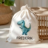 Turnbeutel Dino Personalisiert Dinosaurier mit Wunschnamen | Rucksack Schule, Kindergarten, KITA, Wäschebeutel, Sportbeutel, Wechselwäsche