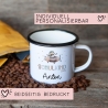 Schulanfang  Kindertasse Schulkind mit Flugzeug-Motiv - personalisierte Emaille-Tasse mit Namen - ideales Kindergeschirr