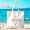 Weltbeste Hebamme Tasche Stoffbeutel - mit Wunschname - Einkaufstasche - Geschenkidee für Geburtsbegleiterin zum Geburtstag - Personalisiert