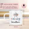 Schulanfang  Ufo Weltraum Kindertasse Schulkind Name Emaille Tasse Kind Kindergeschirr personalisiert Kinder Geschenk