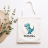 Stoffbeutel Dinosaurier Dino Stofftasche Tyrannosaurus Rex Tasche personalisiert Kinder-Beutel als Sporttasche, Wechselwäsche, Kita & Schule