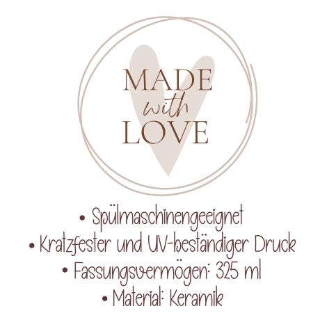 Personalisierte Tasse zum Muttertag mit eigenen Namen • Motiv: Alles liebe zum Muttertag • Kaffeetasse • Teetasse • Geschenk für die Mama