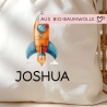 Rakete Stofftasche Personalisiert - Einkaufstasche Kinder-Beutel mit Namen als Sporttasche, Tragetasche Wechselwäsche für Kita Schule - 03