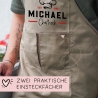 Grillschürze Chefkoch personalisiert für Männer mit Name Kunstleder Applikation zum Geburtstag - Weihnachten Baumwollschürze, Küchenschürze