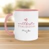 Weltbeste Trauzeugin Tasse mit Namen - Geschenk personalisiert Geschenk Trauzeugin Brautjungfer zum Geburtstag, Ostern, Weihnachten
