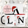 Personalisierte Keramik Tasse Weihnachten Nikolaus - Monogramm - Anfangsbuchstabe - Frohe Weihnachten - Merry Christmas - Glühwein - Becher