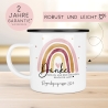 Danke das du uns beim Wachsen geholfen hast Emaille Tasse - Regenbogen Abschiedsgeschenk für Erzieherin Geschenk Abschiedsgeschenk Lehrerin