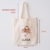 Einschulung Stofftasche Meerjungfrau Personalisiert  Kindergarten Wäschebeutel Kinder-Beutel mit Wunschnamen für Schule, Wechselwäsche