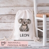 Personalisierter Turnbeutel mit einem Koala | mit Wunschnamen | Tierkinder | Rucksack für Schule, Kindergarten, KITA und KIGA Wäschebeutel