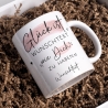 Handgefertigte Personalisierte Glück ist... - Tasse komplett mit Wunschtext und Wunschname. Zum Geburtstag, Muttertag, Ostern, Weihnachten