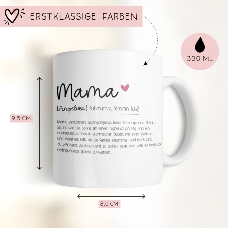 Tasse MAMA | Mutter | Definition | Muttertag | Geschenk | Spruch | Kaffeetasse | Geburtstag | Dankeschön | Duden | Bedanken | Wörterbuch