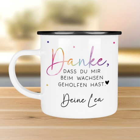 Tasse mit Wunschnamen - Danke dass du mir beim wachsen geholfen hast - Kindergarten Abschied - Tasse Erzieherin - Personalisiert - Geschenk