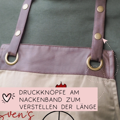 Personalisierte Premium Grillschürze Bratort Schürze mit Kunstleder Applikation | Kochschürze | Grillschürze mit Wunschnamen | Geschenkidee