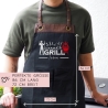 Grillschürze personalisiert Lizenz zum Grillen für Männer mit Name & Kunstleder zum Geburtstag - Weihnachten Baumwollschürze, Küchenschürze