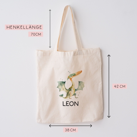 Personalisierter Turnbeutel Dinosaurier Dino Pteranodon mit Wunschnamen |Rucksack für Schule, Kindergarten, KITA, Wäschebeutel,Sportbeutel