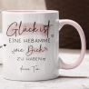 Handgefertigte Personalisierte Tasse – Glück ist eine HEBAMME wie dich zu haben - Geschenk zum Geburtstag, Ostern, Weihnachten -Wunschnamen