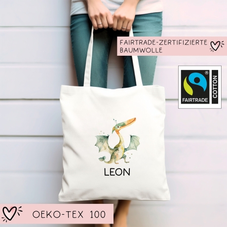Personalisierter Turnbeutel Dinosaurier Dino Pteranodon mit Wunschnamen |Rucksack für Schule, Kindergarten, KITA, Wäschebeutel,Sportbeutel