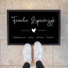 Personalisierte Fußmatte - Fussmatte Nachnamen Vornamen Wunschnamen | 60x40 cm | Geschenkidee zum Umzug, Einzug für Familien, Umzug