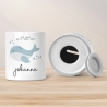 Personalisierte Spardose zur Taufe Motiv: Wal - mit Wunschnamen-Geschenk für Jungen & Mädchen zur Kommunion, Konfirmation, Firmung, Geschenk