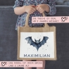 Personalisierte Halloween Tasche | Beutel mit Fledermaus und Name| Candy Bag mit Namen | Tragetasche für Kinder für Süßigkeiten an Halloween