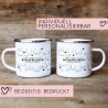 Personalisierte Busenfreundin Emaille Tasse Becher mit eigenen Namen oder Wunschnamen | Für die beste Freundin - BFF - liebste Freundin
