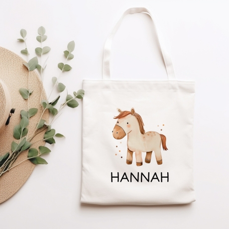 Personalisierte Kinder Spardose Pferd Tier mit Namen optional mit Datum - Braun - Geschenk für Junge & Mädchen zum Geburtstag Weihnachten
