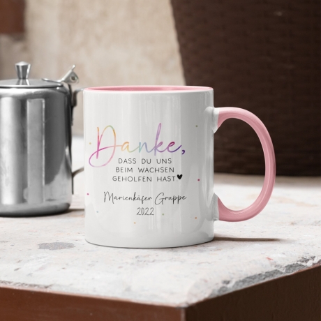 Personalisierte Tasse - Danke, dass du uns beim Wachsen geholfen hast - Kindergarten Abschied - Tasse Erzieherin - Personalisiert - Geschenk