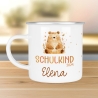 Bär Kindertasse Schulkind Name Emaille Tasse Kind Kindergeschirr personalisiert Kinder Geschenk Schulanfang